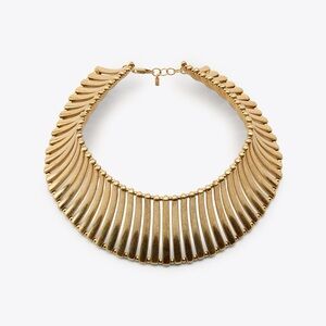 Zara Gold Ribbed Choker Necklace